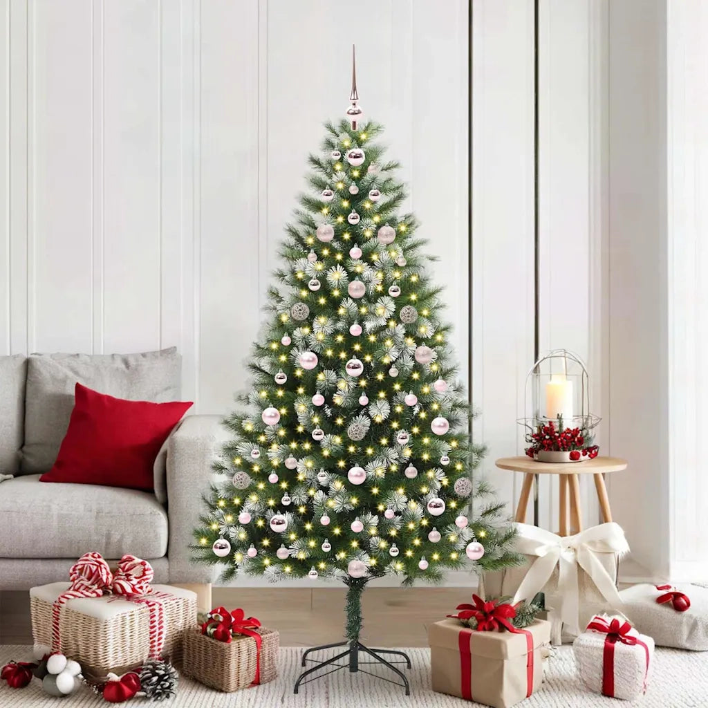 Albero di Natale | Decorazioni natalizie artificiale a cerniera con neve fioccata