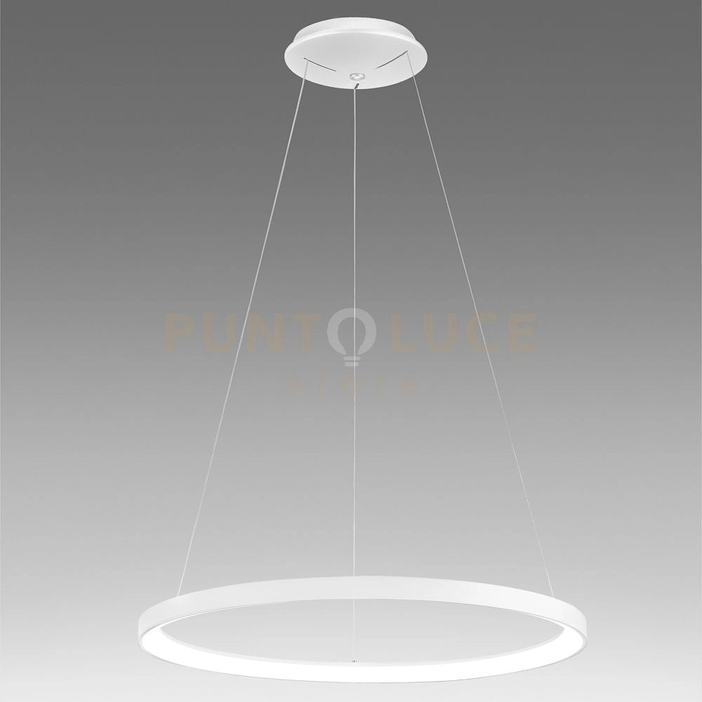 KRIZIA S/G SOSPENSIONE COLORE BIANCO A LED 3000K 4800LM 60W DIMMERABILE IN ALLUMINIO D.78CM
