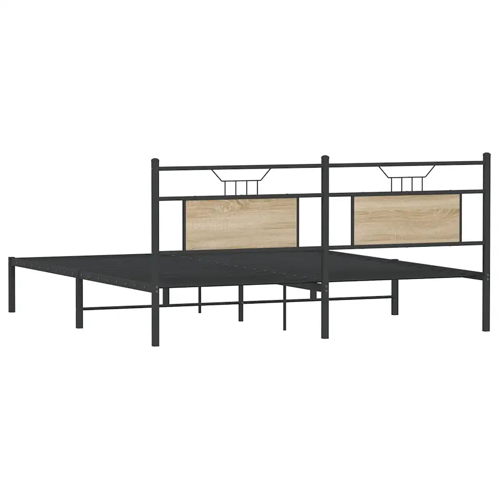 Giroletto senza Materasso Rovere Sonoma 183x213cm in Truciolato