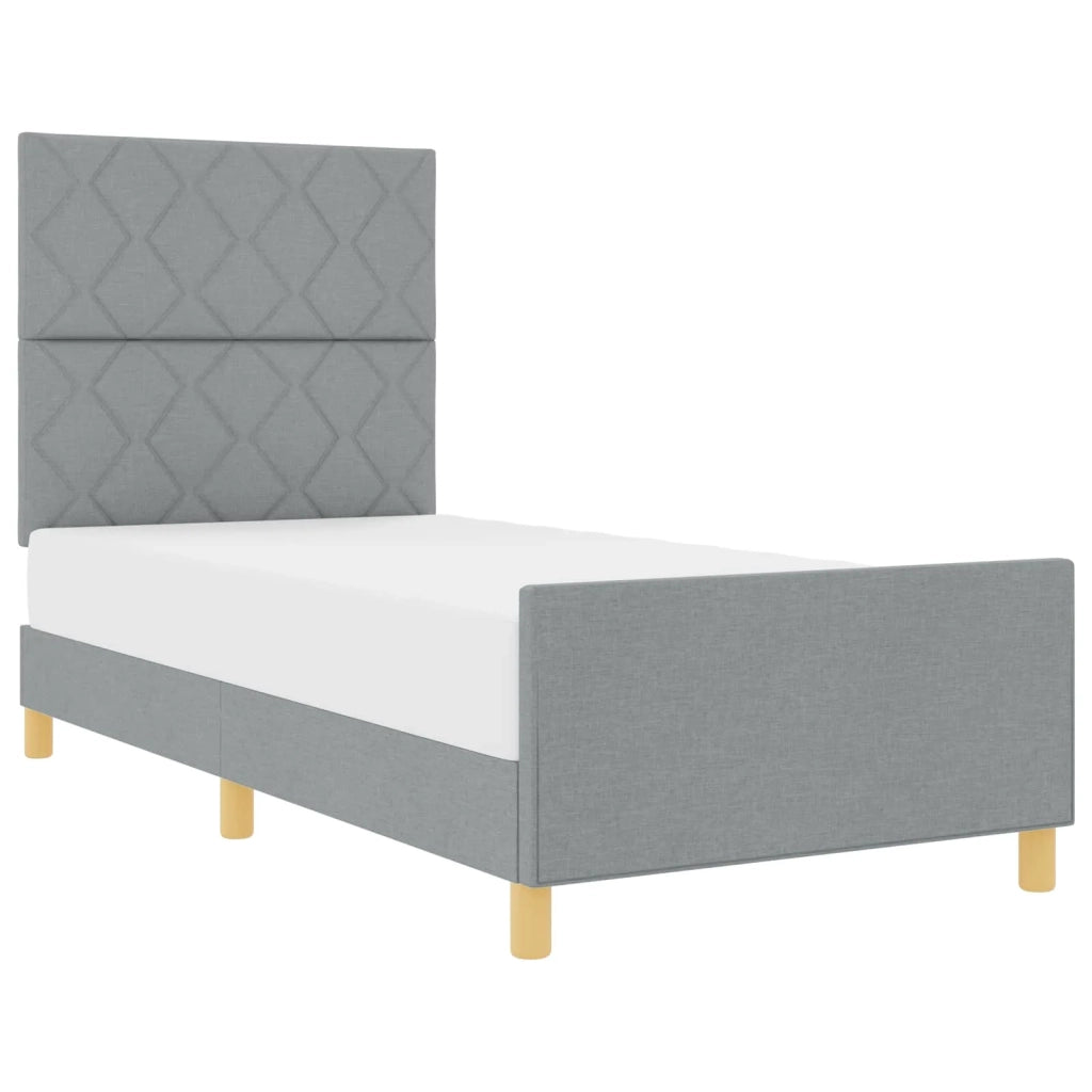 Struttura del letto Grigio chiaro 90 x 190 cm Tessuto 3344767