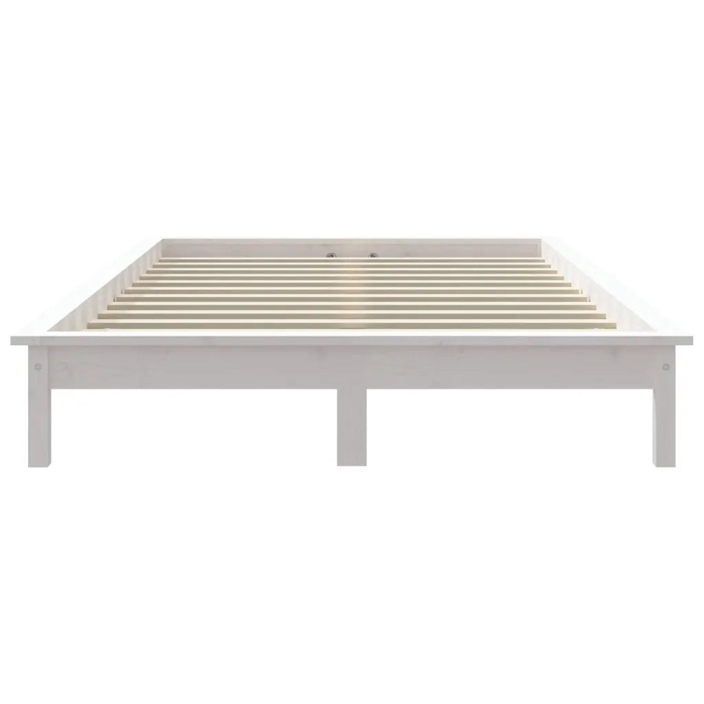 Giroletto Bianco 180x200 cm Super King Legno Massello di Pino 820557