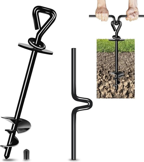 Anchore per cani fino a 220 lbs - Palo di spirale antiruggine per giardino, campeggio & spiaggia
