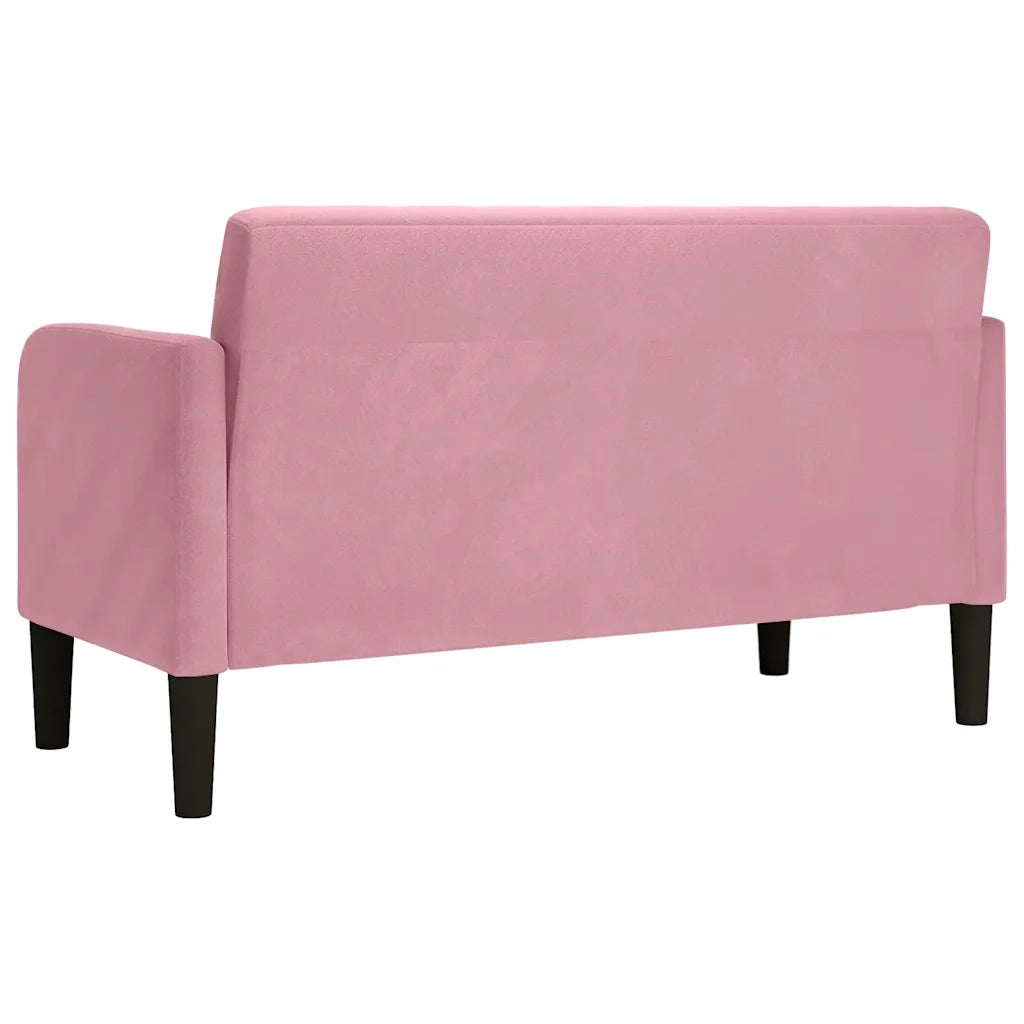Divano | Divano da soggiorno | Sofa Divanetto Rosa 109 cm in Velluto