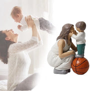 Figurine di madre e figlio albero di salice figurine di madre e figlio regalo sculture a cera modellate a mano statue da regalo per la mamma il giorno del giubileo la giornata della madre decorazione per la casa Dimensioni 11,2x9,5x5cm