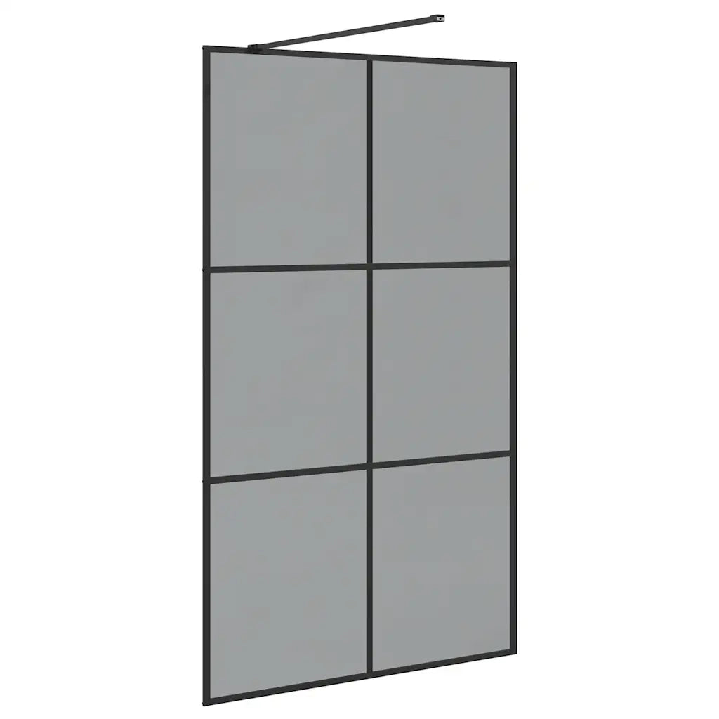 Parete Doccia Walk-in Nero 115 x 195 cm vetro temperato 42022045