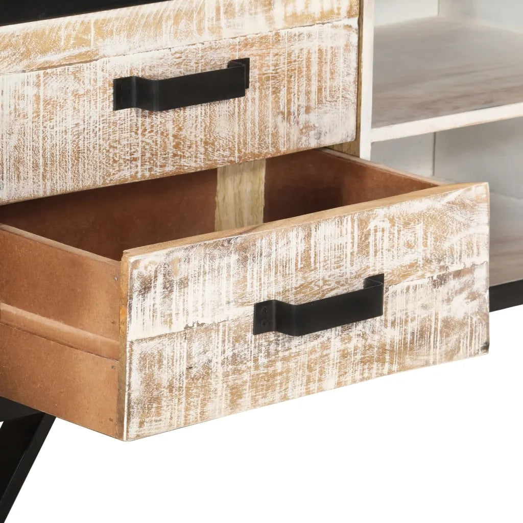 Mobile Porta TV 110x30x41 cm in Legno Massello di Acacia 330081