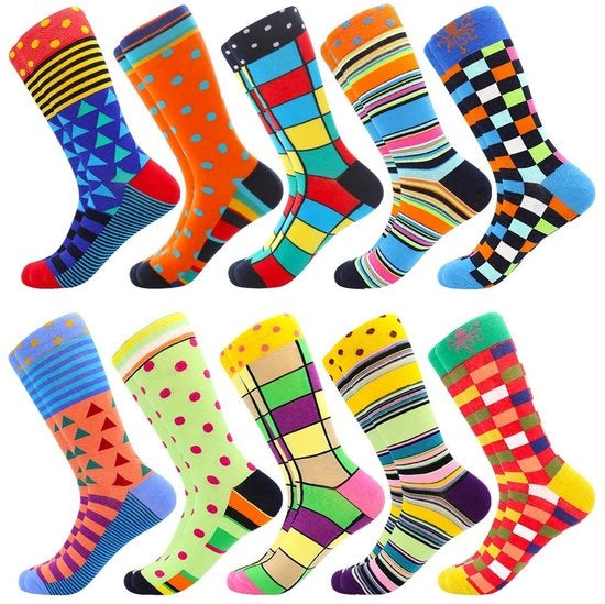 Calze divertenti e colorati per uomini - calze allegre e calze maschili classiche e moderne