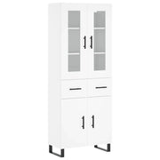 Credenza | Madia | Buffet da pranzo | Armadio da pranzo Bianca 69,5x34x180 cm in Legno Multistrato