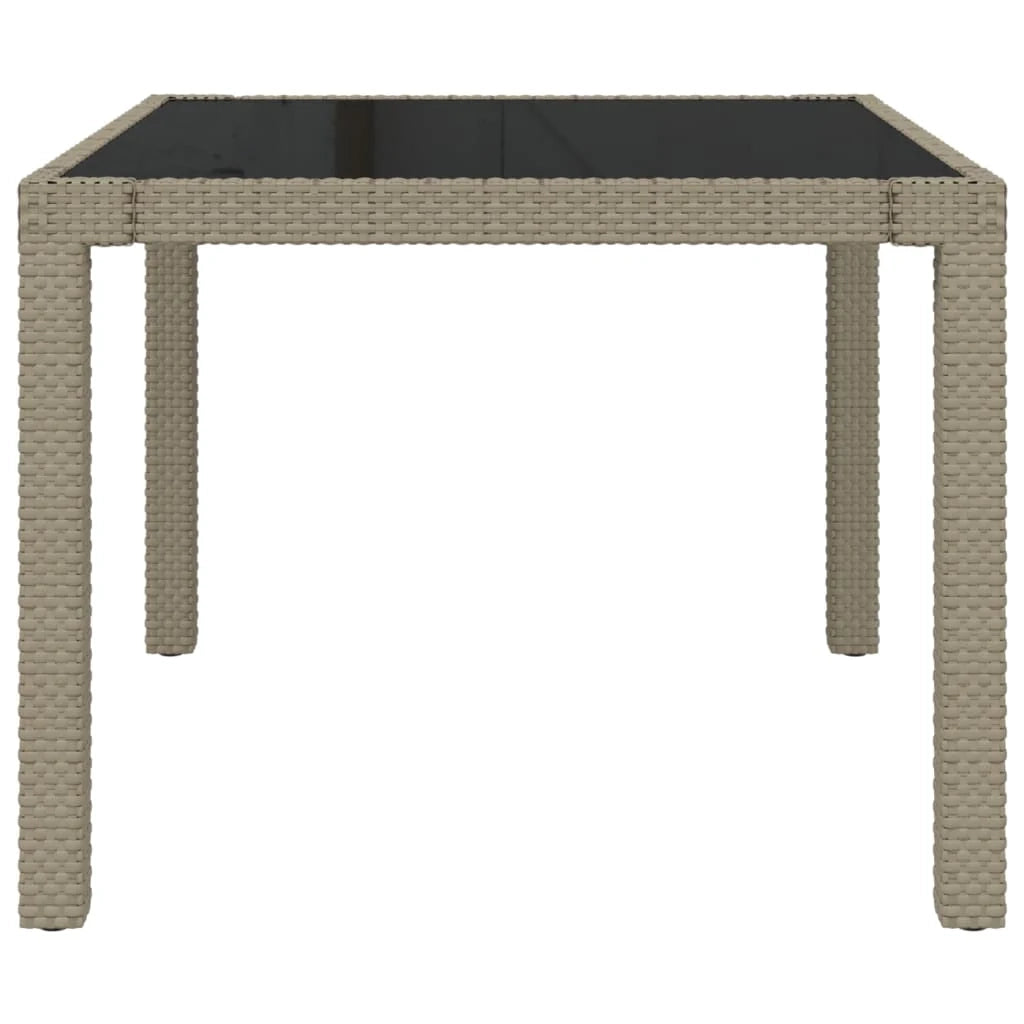 Set da pranzo da giardino 3 pezzi con cuscini resina di vimini beige 02_0014749