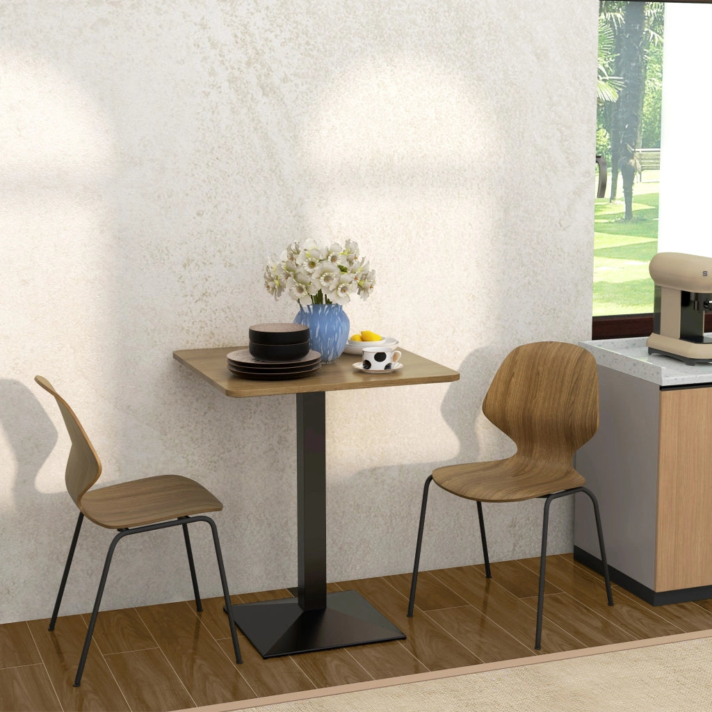 Tavolo da pranzo quadrato ¨C Xylo ¨C 2 persone legno metallo 70x70x75 cm marrone