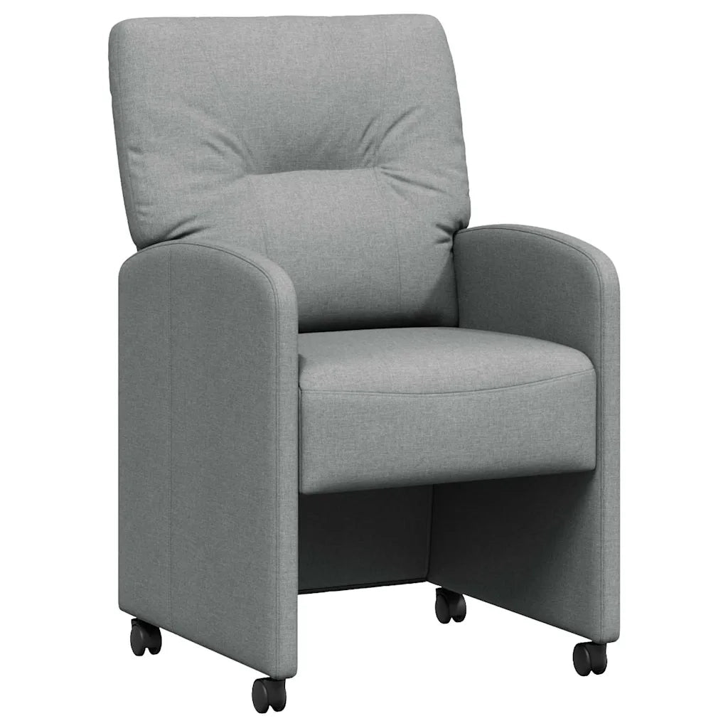 Sedie da Pranzo con Ruote 2 pcs Grigio chiaro 57 x 67 x 95 cm 42017847