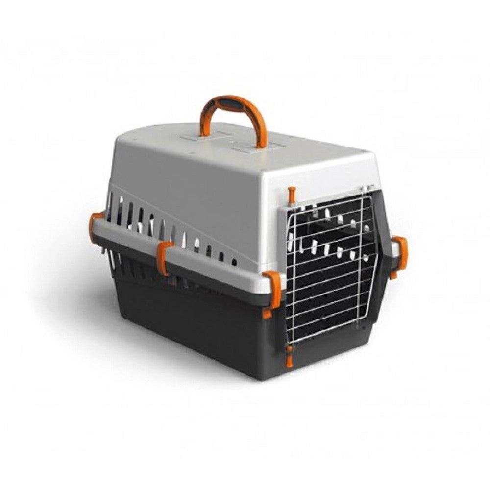 Trade Shop - Trasportino Con Griglia In Metallo Per Cani E Gatti Da Viaggio 50 X 33 X 32 Cm -