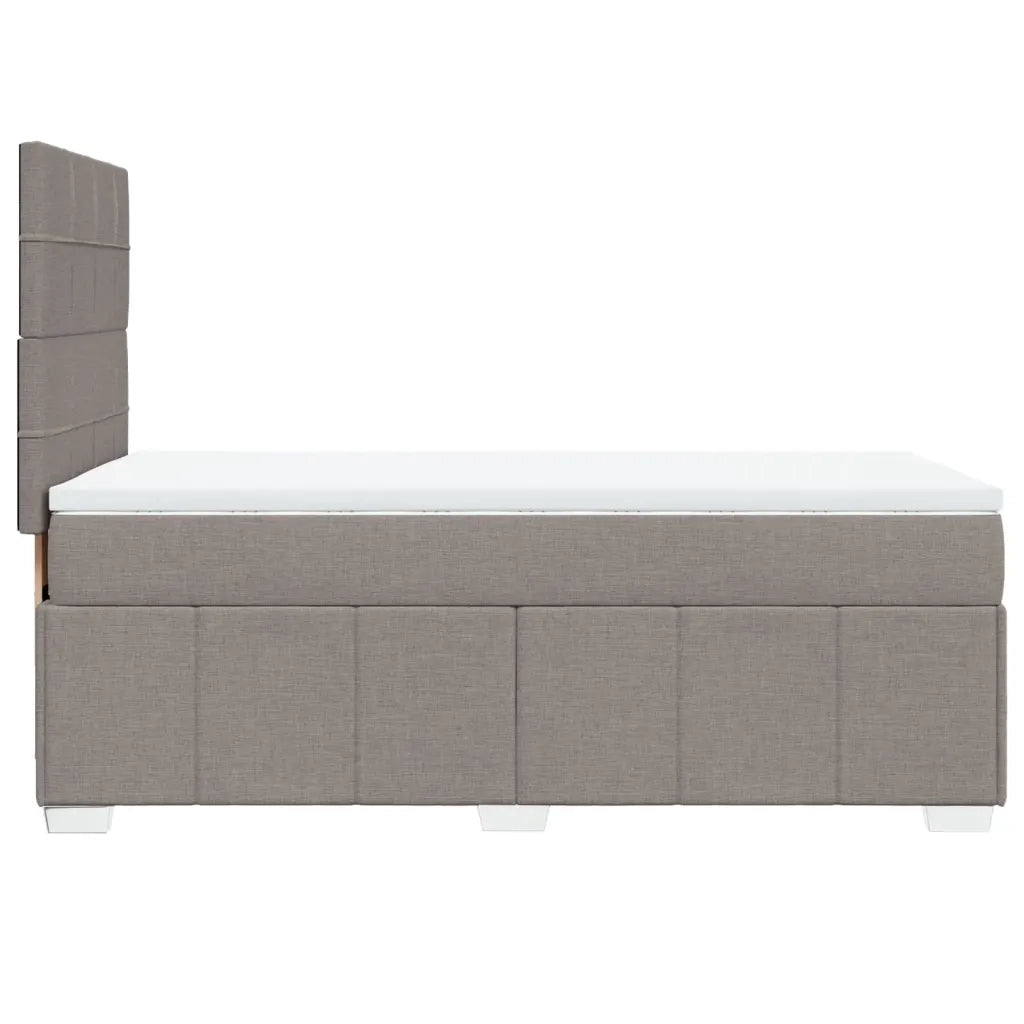 Giroletto a Molle con Materasso Tortora 100x200 cm in Tessuto