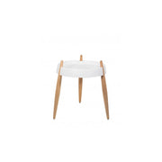 Zafferano Tavolino Liolà h47cm Bianco - Frassino naturale
