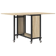 Tavolo da Pranzo | Tavolo da cucina pieghevole con ruote 130 x 80 x 76,5 cm