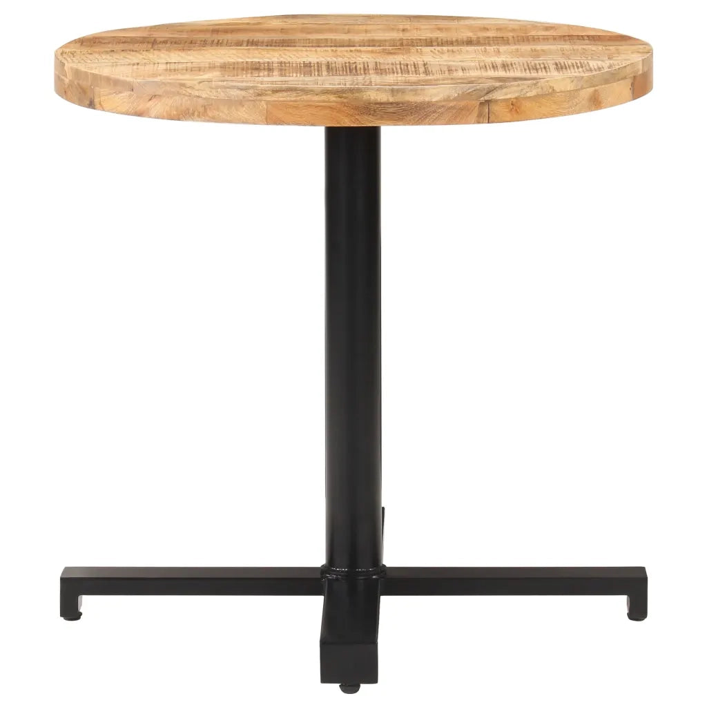 Tavolino da Bistrot Rotondo Ø80x75 cm in Legno di Mango Grezzo 320269