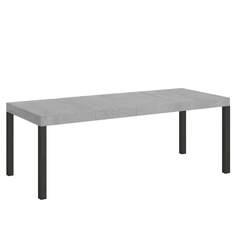 Tavolo allungabile 90x180/284 cm Everyday Premium telaio Antracite - Cemento