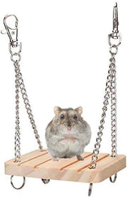 Sistema di Gioco per Roditori in Legno con Casa di Gioco Accessorio per Hamster, Gerbillo, Cavia e Chinčila