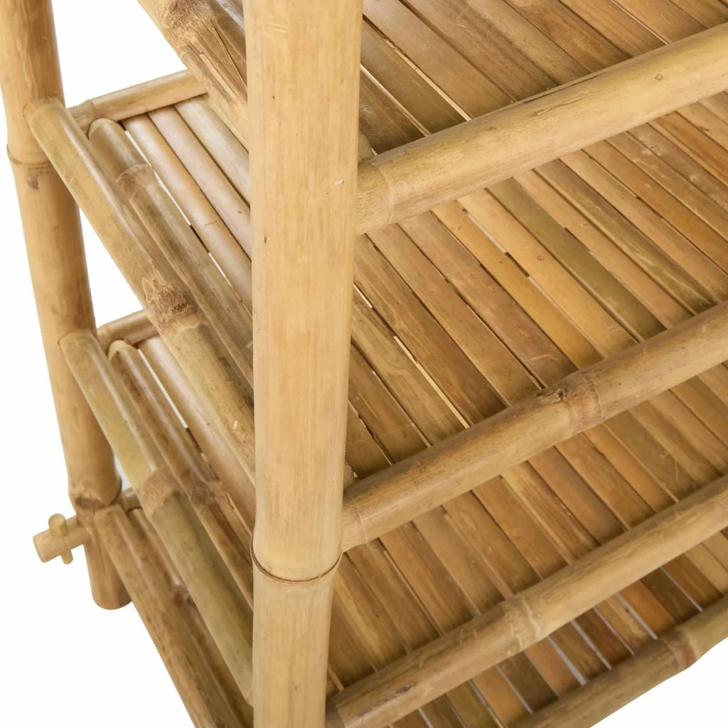 Scarpiera con lo scaffale Naturale 4 ripiani Bambù 42028050