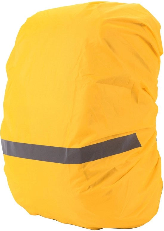 Copri zaino impermeabile, acqua e vento, strisce riflettenti, protezione zaino, copri zaino, 1 pezzo, copri zaino riflettente, Adatto per Escursioni all'aperto, Ciclismo, Alpinismo, Campeggio - giallo (XS, 10-17L)