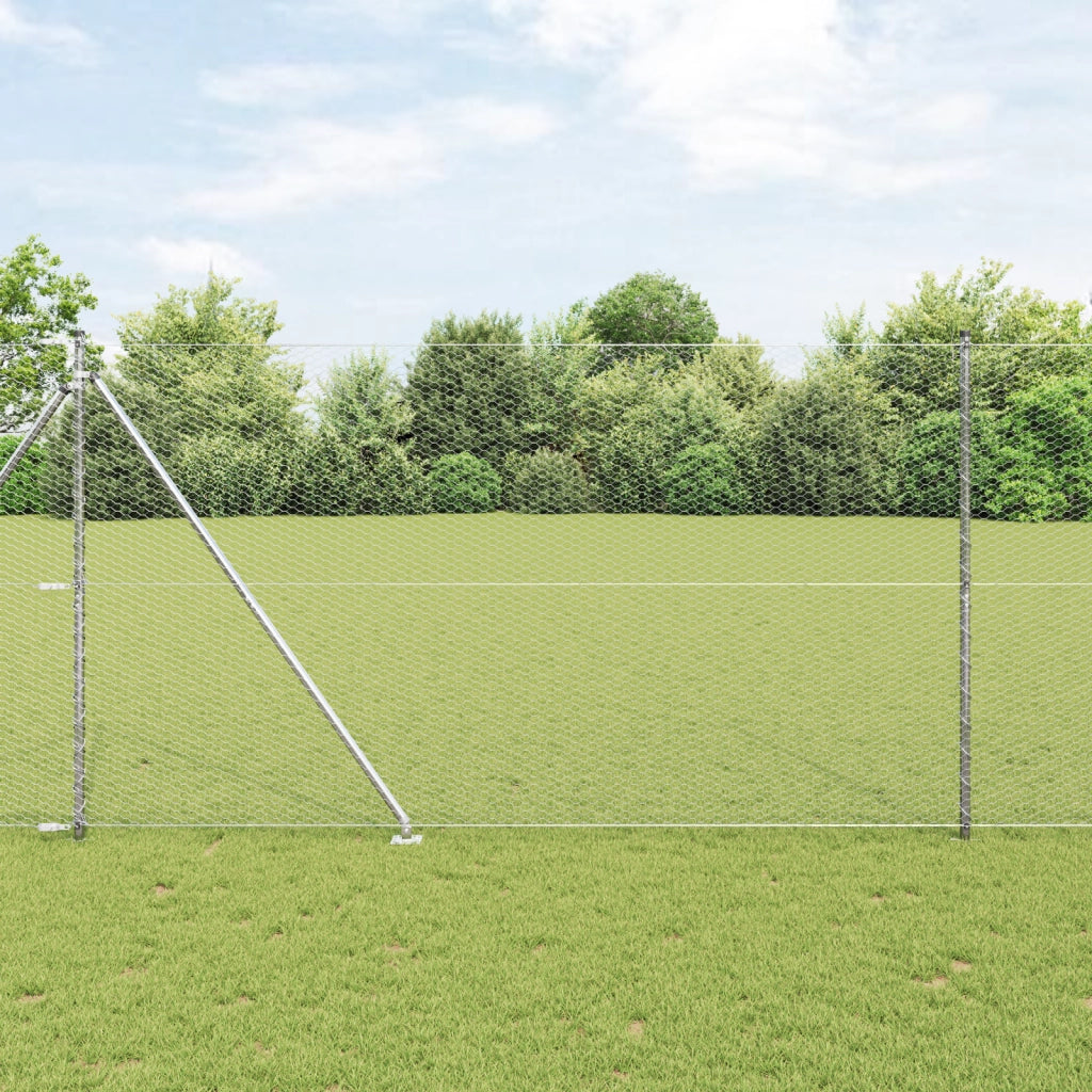 Recinzione Esagonale  1.6x100 m in Acciaio Zincato