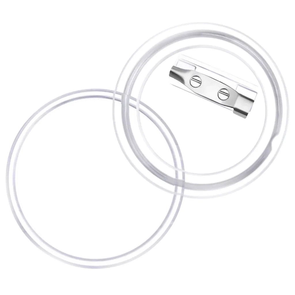Bottoni per Badge con Spilla 100 Set in Acrilico 37 mm CFW1646376