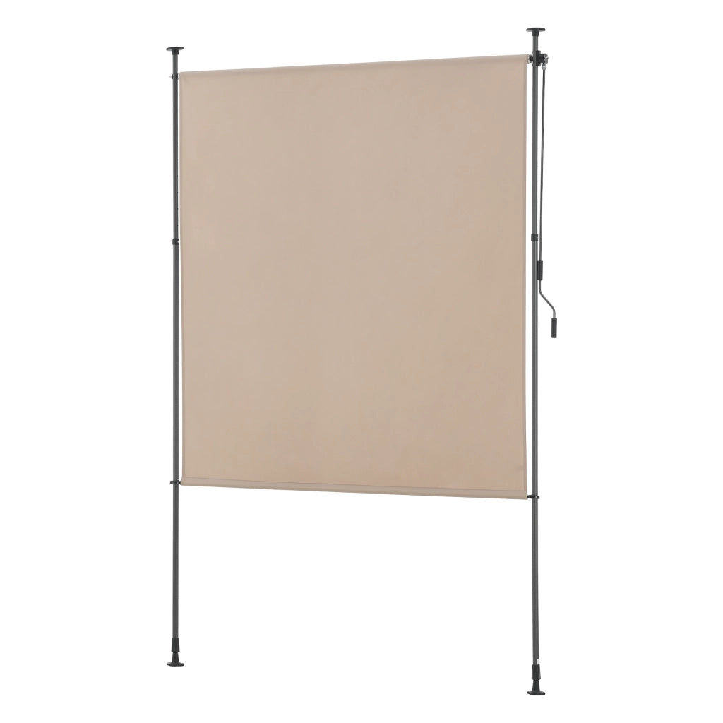 Schermo Verticale Cimarra da Balcone con Pali Telescopici Tenda Parasole Larga 200 cm color Sabbia pro.tec