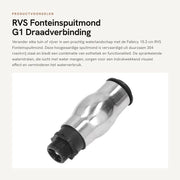 Spout per fontaniera 15,3 cm - 304 Acciaio inossidabile - Connesso con filo G1 - Spray d'acqua - Utilizzo per giardino/ laghetto - Progetto duraturo - Getto d'acqua