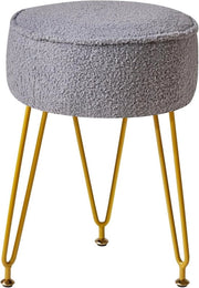 Supporto per Piedi a forma di Orso in Velluto a forma di Cuscino Ottomano - Grigio WBD009G