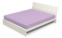 Lenzuolo Sotto con Angoli ed Elastico Tinta Unita Lilla Singolo
