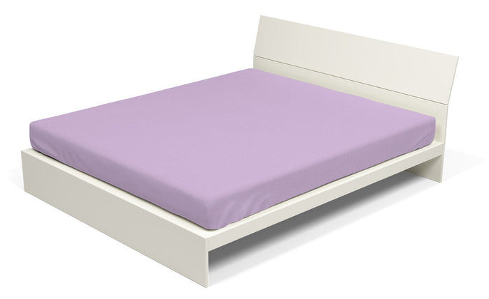 Lenzuolo Sotto con Angoli ed Elastico Tinta Unita Lilla Matrimoniale Maxy