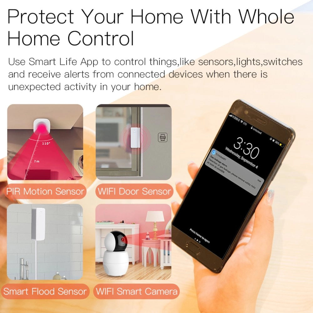 Gateway HUB Protocollo ZigBee 3.0, WIFI 2.4G TUYA, Smart Life, Bianco, 65X65X15mm
