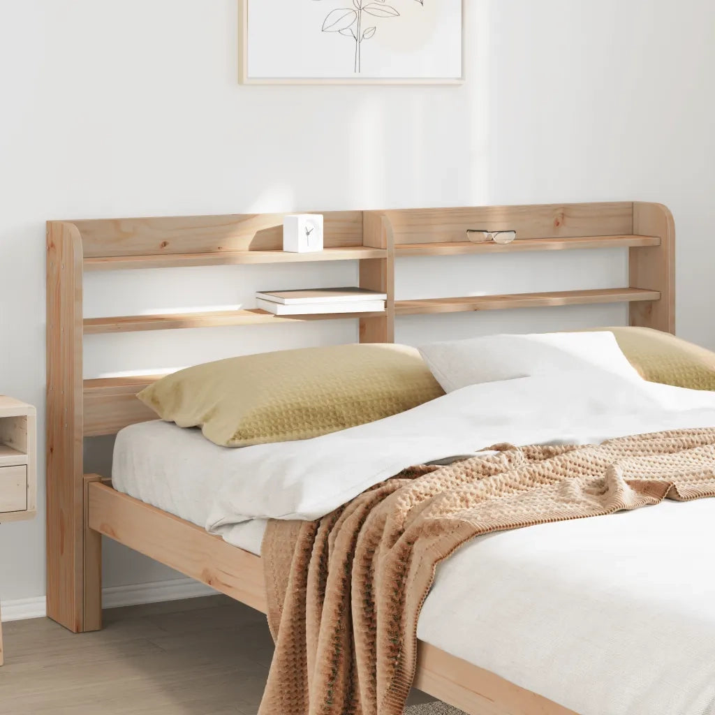 Testiera | Testata con Ripiani 150 cm in Legno Massello di Pino
