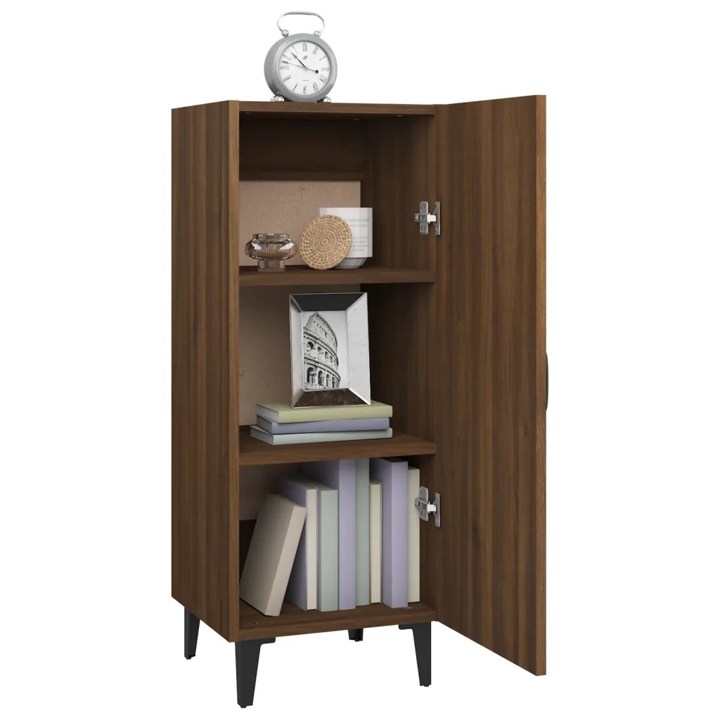 Credenza Rovere Marrone 34,5x34x90 cm in Legno Multistrato 817407