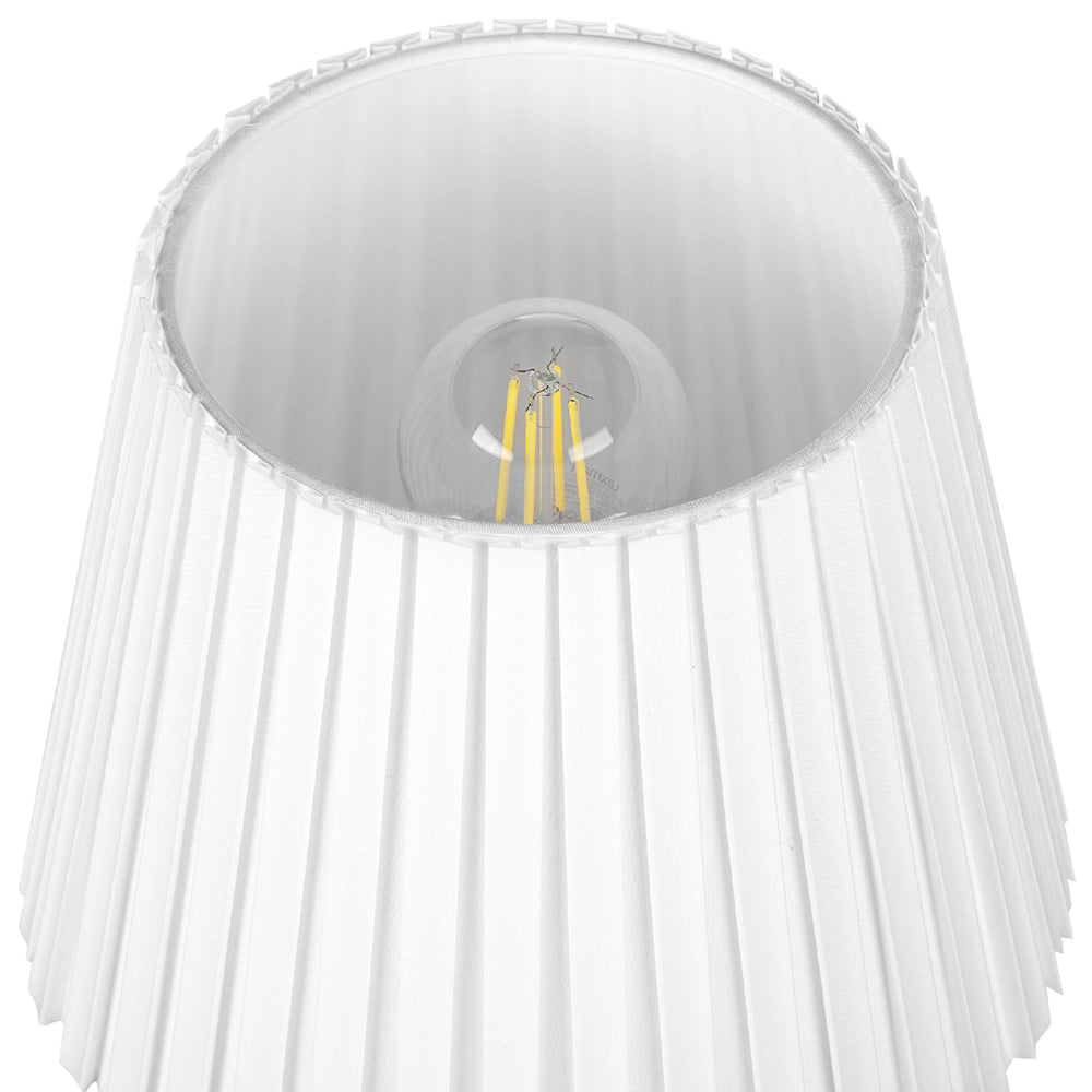 Lampada da tavolo Ottone Bianco Poliestere Ferro Impero Paralume Luce Camera da letto Soggiorno Retrò Classico