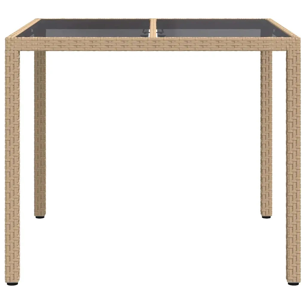 Tavolo da Giardino Beige 90 x 90 x 75 cm polyrattan 362536