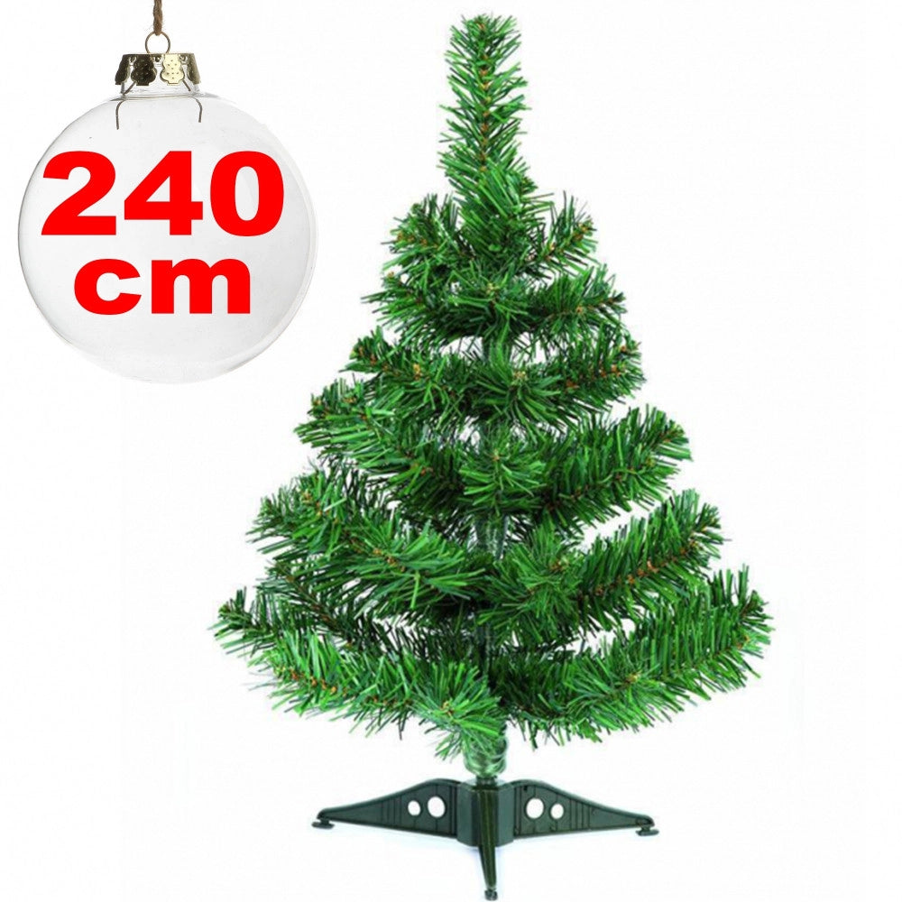 Trade Shop - Albero Di Natale Sintetico 240cm Decorazione Decorazioni Per Casa Scuola Ufficio -
