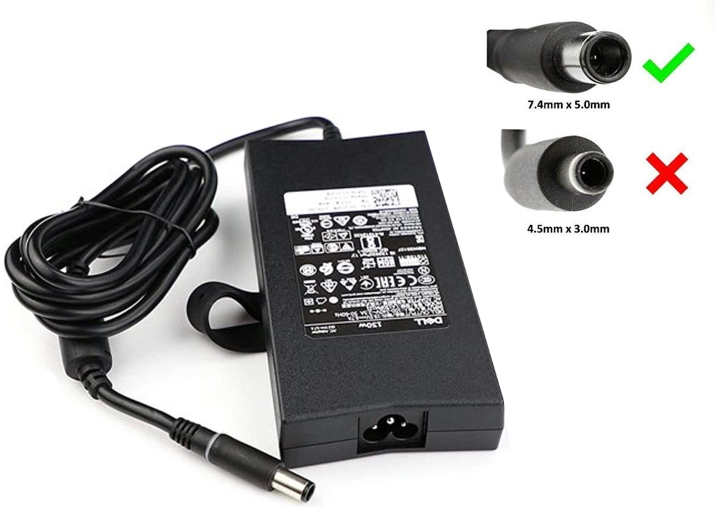 Alimentatore per Notebook Laptop Dell da 19.5 Volt 130 Watt 6.7 Ampere connettore tondo grande Tondo 7,4*5,0mm Latitude Precision AIO Mini Tiny - Ricondizionato