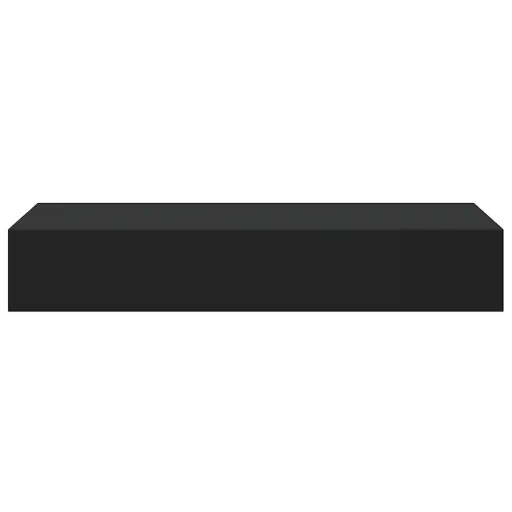 Scaffale con Cassetti da Parete Nero 60x23,5x10 cm in MDF cod mxl 71446