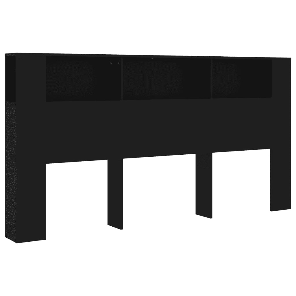 Testiera | Testata con Scomparti Nero 200x18,5x104,5 cm