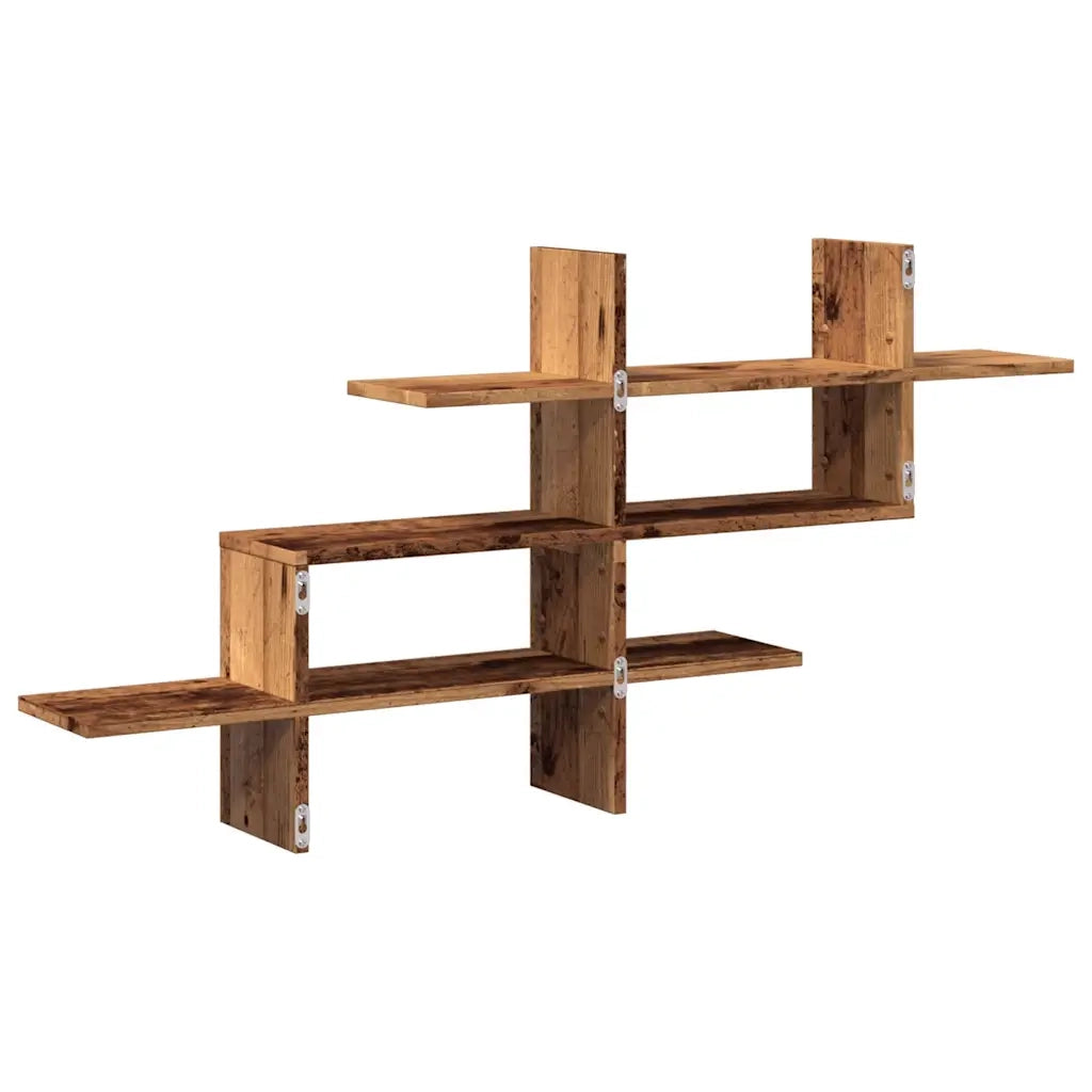 Scaffale a Parete Legno Vecchio 124,5x18x60,5 cm in Truciolato 853270