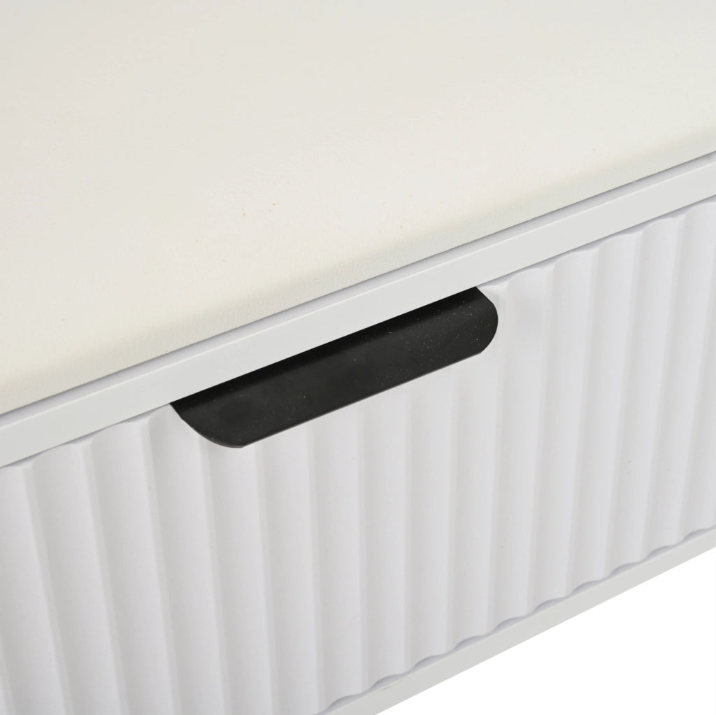Guardaroba da ingresso 6 in 1 100 x 30 x 180 cm con 8 ganci; cassetti e panca; bianco