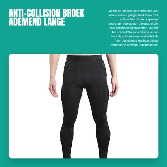 Broek anti-urto sportivo - ademabile - assorbente di vapore - in cotone - pantalone lungo - resistente allo shock - pantalone da allenamento