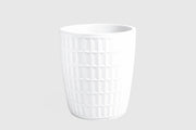 Vaso TYLE rotondo in resina 50 cm - arredo moderno giardino fioriera Colore: Bianco