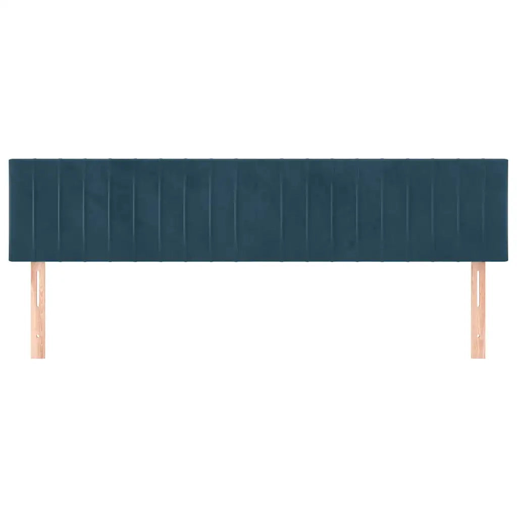 Testiera 2 pz-Set di 2 Testata-Testiera Decorativa Blu Scuro 80x5x78/88 cm in Velluto 558425