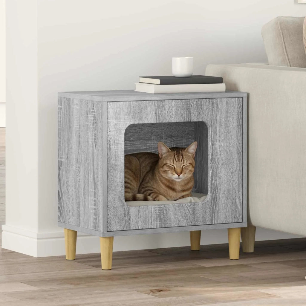Casa per Gatti Grigio Sonoma 51 x 30 x 52 cm Legno multistrato CFW3678538