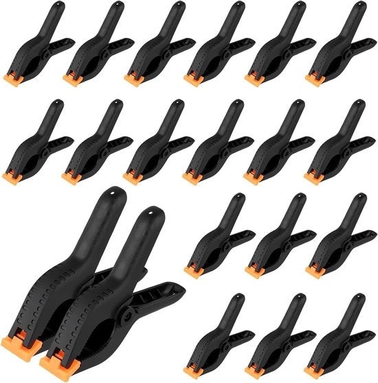 20 pezzi di viti in plastica nera grandi, viti nylon per progetti DIY e sfondi fotografici