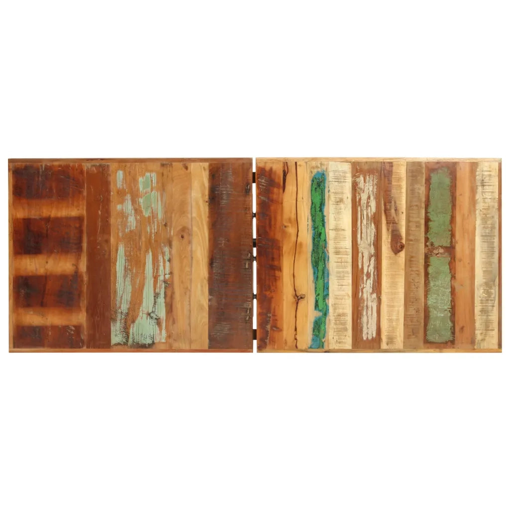 Set da Bar 7 pz in Legno Massello di Recupero e Vera Pelle 3053447