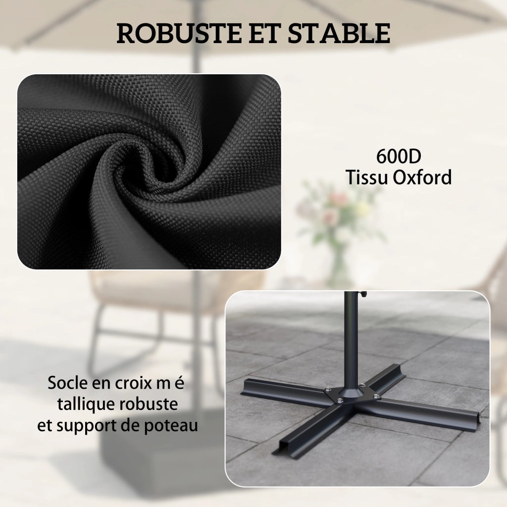Socle per parasole con copertura ¨C zephmum ¨C 78x78x40 cm nero