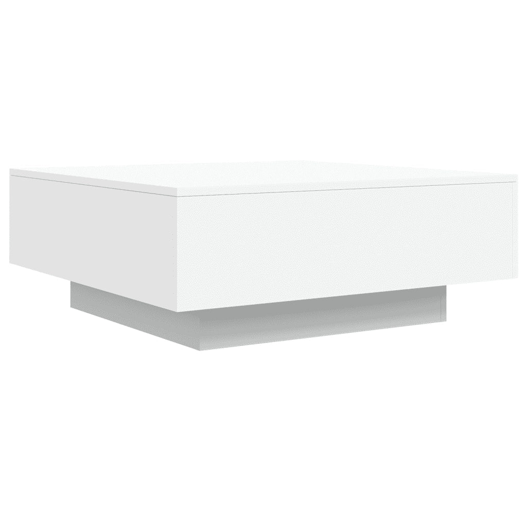 Tavolino da salotto | Tavolino da caff¨¨ | Tavolino da Soggiorno Bianco 80x80x31 cm in Legno Multistrato